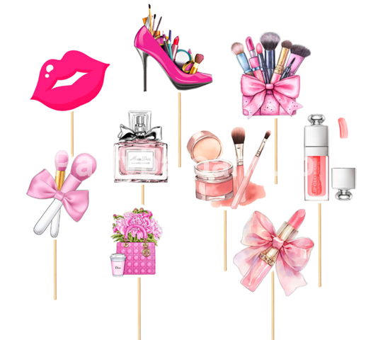 SET 9 TOPPERE PENTRU TORT - MAKEUP