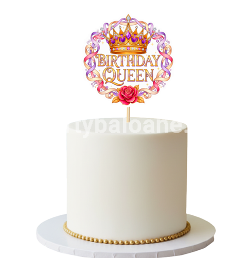 TOPPER PENTRU TORT BIRTHDAY QUEEN