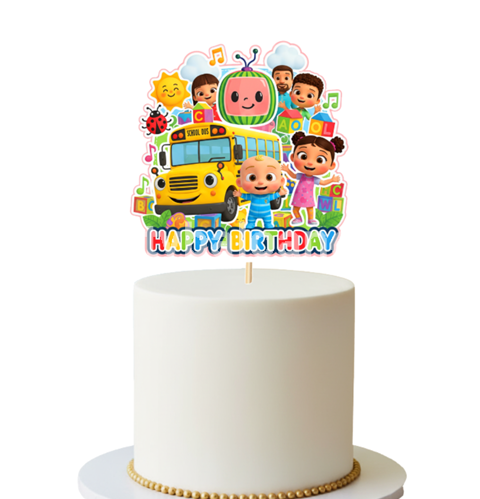 TOPPER PENTRU TORT - HAPPY BIRTHDAY COCOMELON