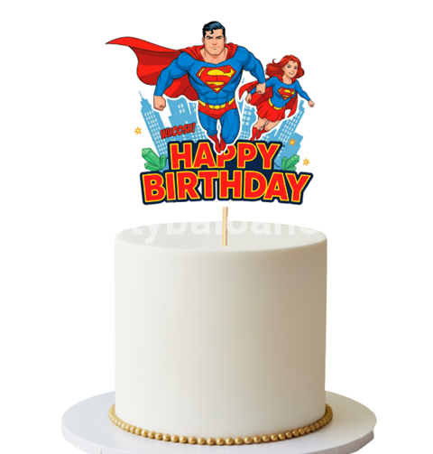 TOPPER PENTRU TORT - HAPPY BIRTHDAY , SUPERMAN