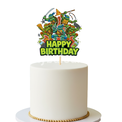 TOPPER PENTRU TORT - HAPPY BIRTHDAY , TESTOASELE NINJA