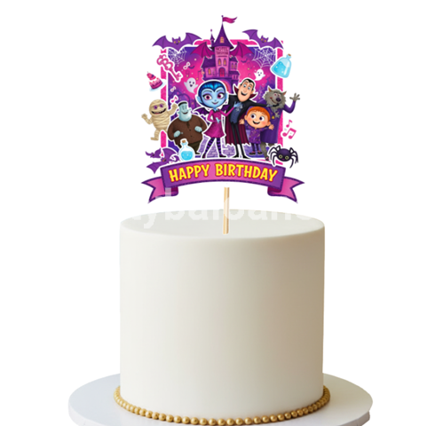 TOPPER PENTRU TORT HAPPY BIRTHDAY - VAMPIRINA