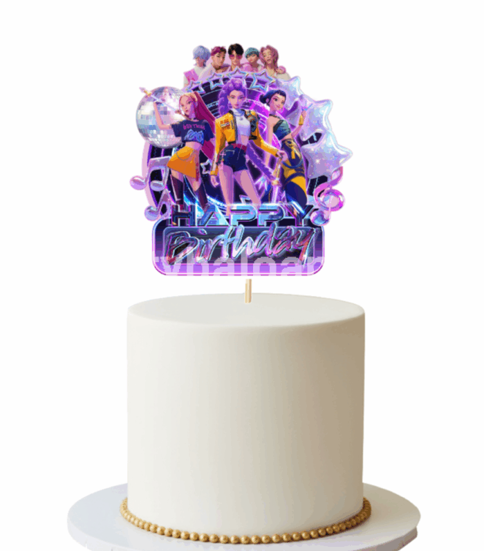 TOPPER PENTRU TORT K-POP DEMON HUNTERS SI SAJA BOYS MODEL 5