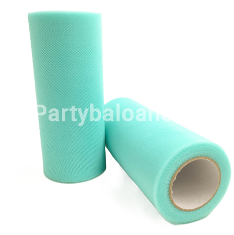 Tul Decorativ, 15 cm Latime, 22 m Lungime, din Poliester, Turcuaz