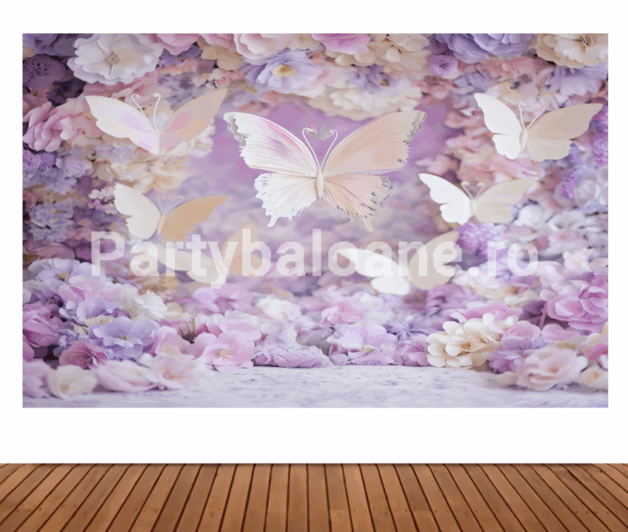 BACKGROUND TEXTIL PENTRU ARANJAMENT ARCADA CU FLORI - COD 548B