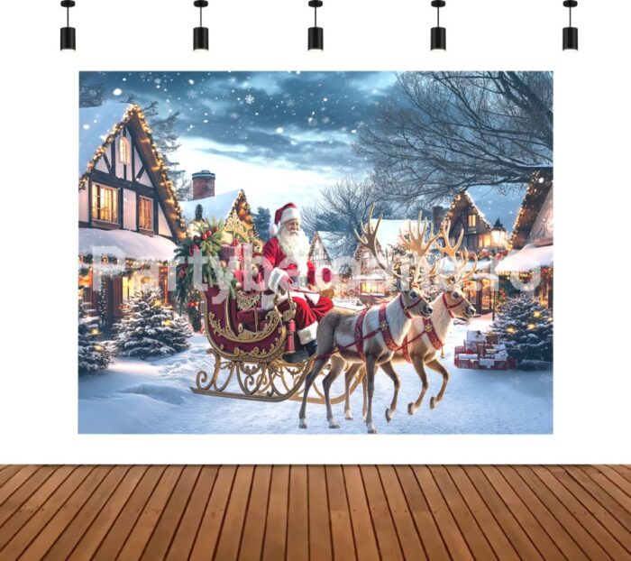 BACKGROUND TEXTIL PENTRU ARANJAMENT ARCADA CU MOS CRACIUN - COD 553B