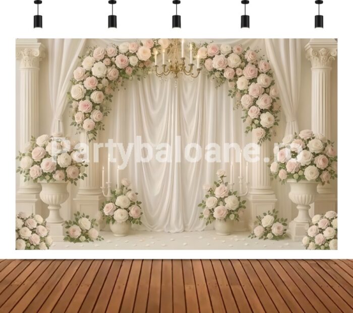 BACKGROUND TEXTIL PENTRU ARANJAMENT ARCADA - FLORI COD 584B