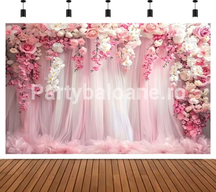 BACKGROUND TEXTIL PENTRU ARANJAMENT ARCADA - FLORI COD 587B