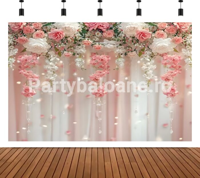 BACKGROUND TEXTIL PENTRU ARANJAMENT ARCADA - FLORI COD 589B