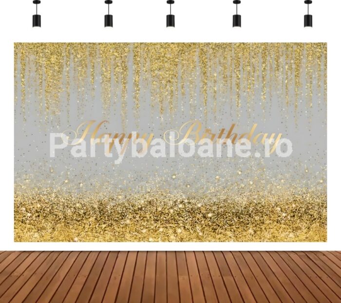 BACKGROUND TEXTIL PENTRU ARANJAMENT ARCADA - HAPPY BIRTHDAY COD 566B