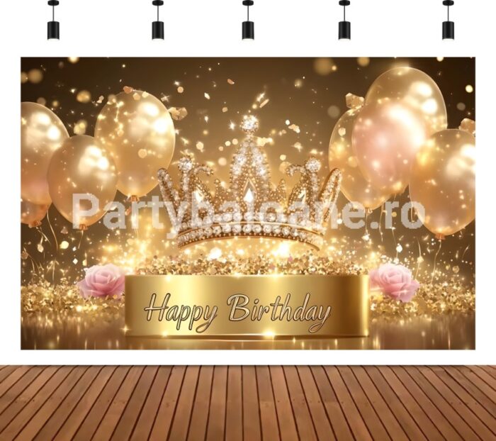 BACKGROUND TEXTIL PENTRU ARANJAMENT ARCADA - HAPPY BIRTHDAY COD 570B