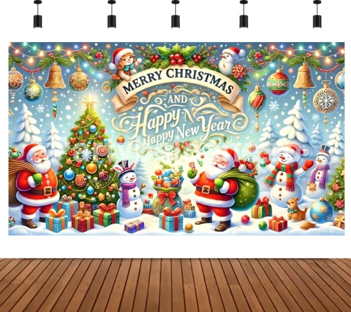 BACKGROUND TEXTIL PENTRU ARANJAMENT ARCADA - MOS CRACIUN COD 601B