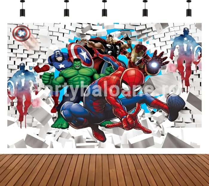 BACKGROUND TEXTIL PENTRU ARANJAMENT ARCADA - SPIDERMAN COD 593B