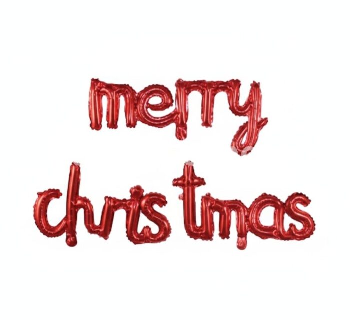 BANNER BALOANE MERRY CHRISTMAS ROSU