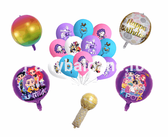 K-POP DEMON HUNTERS - SET 17 BALOANE FOLIE TEMATICA MUZICA