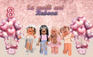 ROBLOX GIRL BACKGROUND PERSONALIZAT-COD B06 2 ROBLOX GIRL BACKGROUND PERSONALIZAT CU POZA SI TEXT COD B06