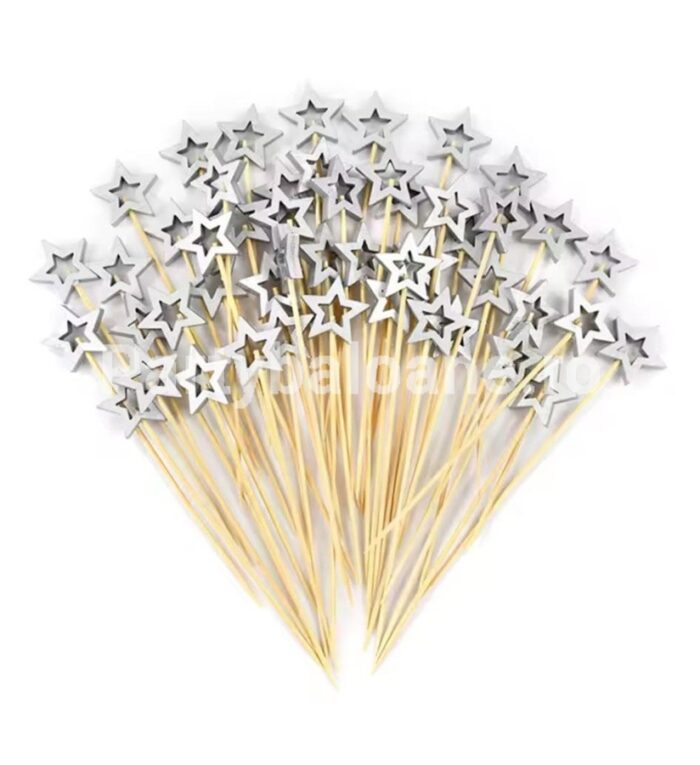 SET 10 TOPPERE PENTRU TORT – STELE ARGINTII