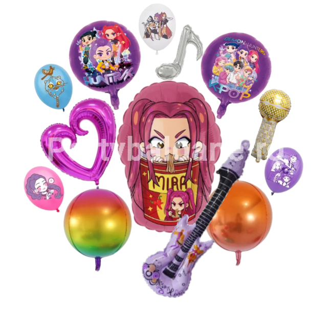 SET 13 BALOANE FOLIE SI LATEX TEMATICA MUZICA , K-POP DEMON HUNTERS - MIRA