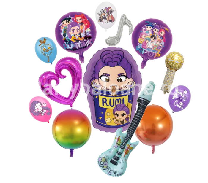 SET 13 BALOANE FOLIE TEMATICA MUZICA , K-POP DEMON HUNTERS - RUMI