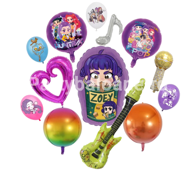 SET 13 BALOANE FOLIE TEMATICA MUZICA , K-POP DEMON HUNTERS - ZOEY