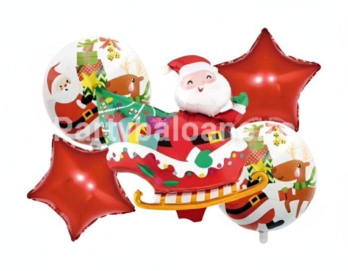 SET 5 BALOANE FOLIE MOS CRACIUN COD C20