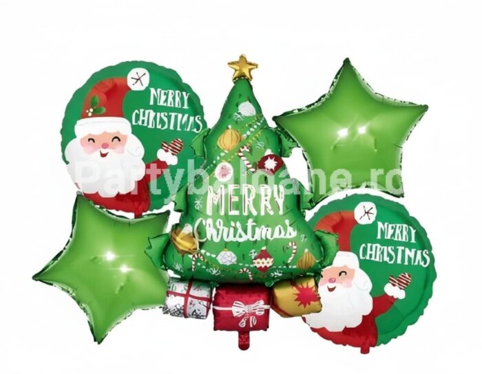 SET 5 BALOANE FOLIE MOS CRACIUN COD C22