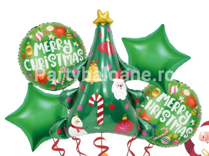 SET 5 BALOANE FOLIE MOS CRACIUN COD C23