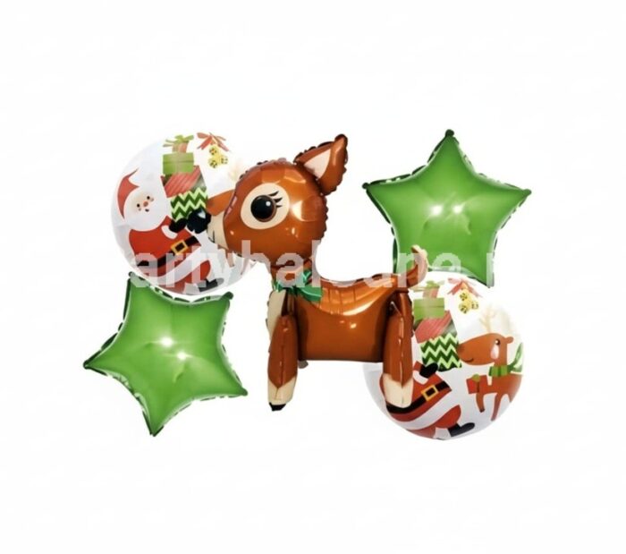 SET 5 BALOANE FOLIE MOS CRACIUN COD C25