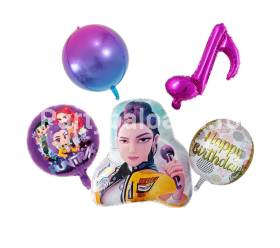 SET 5 BALOANE FOLIE TEMATICA MUZICA , K-POP DEMON HUNTERS M2