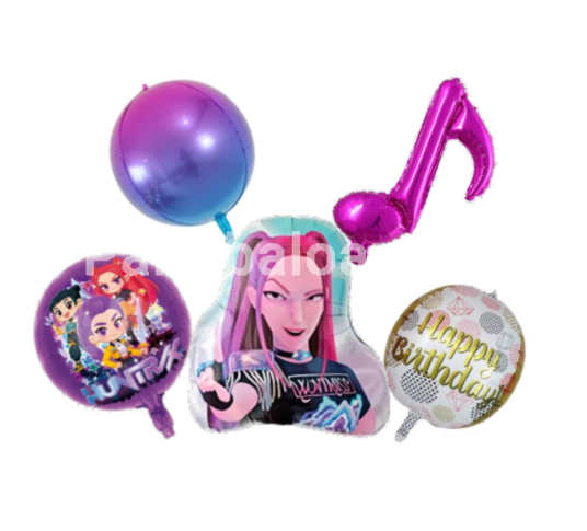 SET 5 BALOANE FOLIE TEMATICA MUZICA , K-POP DEMON HUNTERS