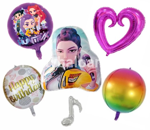 KPOP DEMON HUNTERS - SET 6 BALOANE FOLIE TEMATICA MUZICA ,  MODEL 2