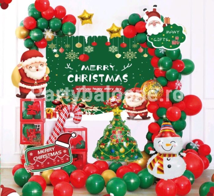 SET GHIRLANDA BALOANE MOS CRACIUN - BACKGROUND INCLUS