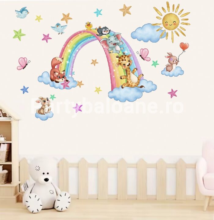 STICKER DECORATIV PENTRU PERETE - CURCUBEU CU ANIMALE COD 480B