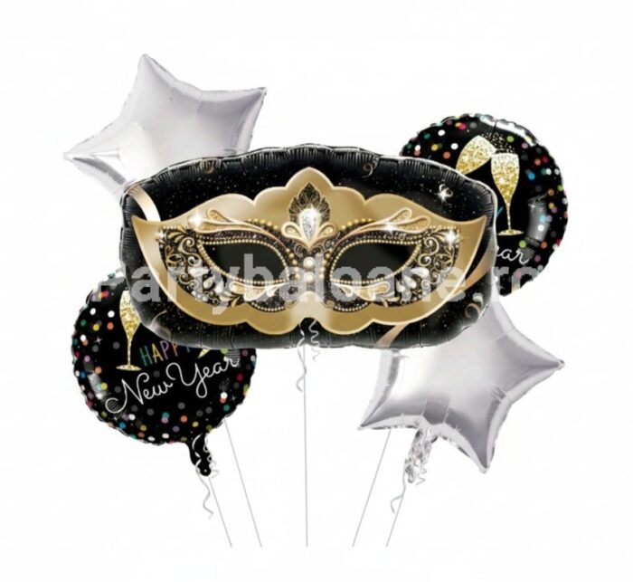 Set 5 baloane tematica Happy New Year M2