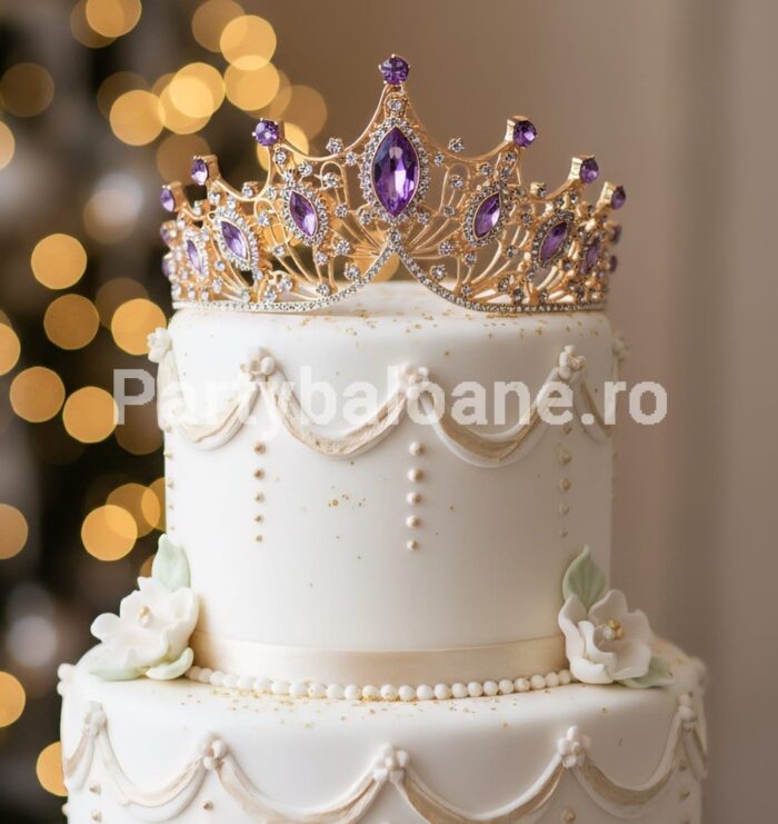 TOPPER TORT – CORONITA AURIE CU PIETRE PRETIOASE C62