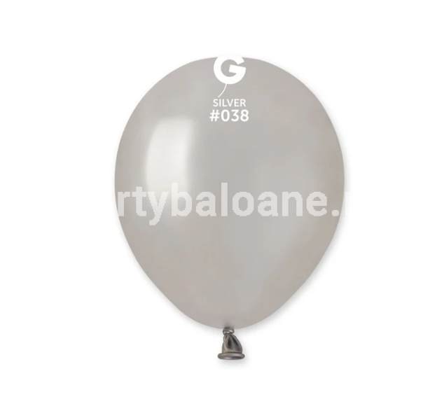 100 BALOANE ARGINTIU METALIZAT 13 CM COD 038