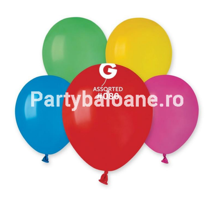 100 BALOANE MULTICOLORATE 13 CM COD 080