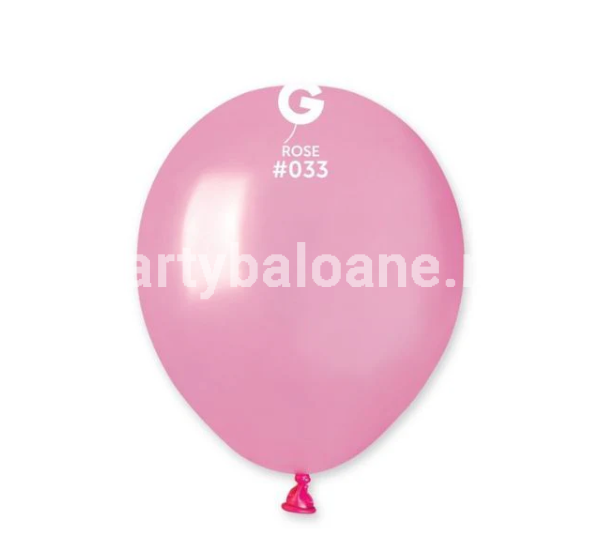 100 BALOANE ROZ METALIZAT 13 CM COD 033