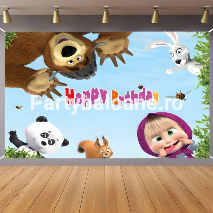 BACKGROUND TEXTIL PENTRU ARANJAMENT ARCADA – MASHA SI URSUL COD 602B