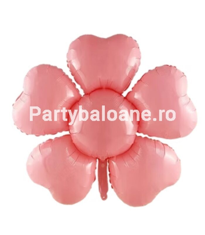 Balon din Folie în Formă de Margaretă Roz – Dimensiune Gigant 98x94 cm