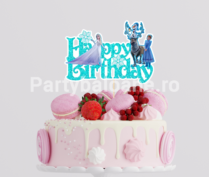 FROZEN - ANA SI ELSA TOPPER TORT HAPPY BIRTHDAY
