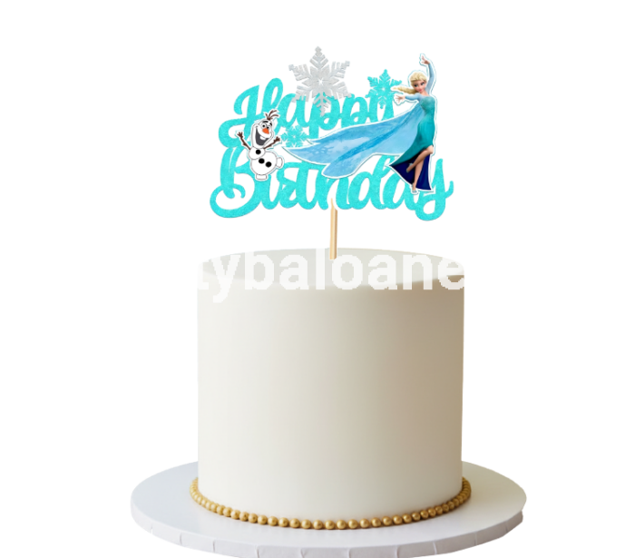 FROZEN - ELSA TOPPER PENTRU TORT HAPPY BIRTHDAY