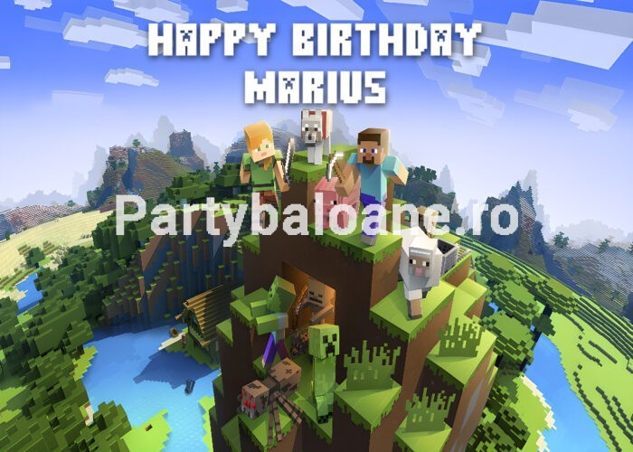 MINECRAFT BACKGROUND PERSONALIZAT CU NUME