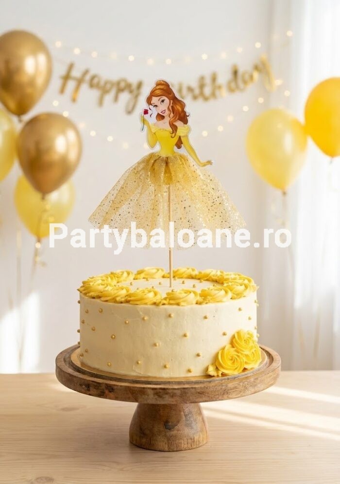 PRINTESA BELLE TOPPER TORT FIGURINA CU TULL