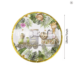 SET 10 FARFURII Model Safari cu Animale , 18 cm