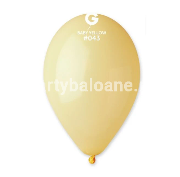 SET 100 BALOANE LATEX BABY GALBEN COD 043 - 26 CM