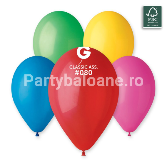 SET 100 BALOANE LATEX MULTICOLOR COD 080 - 26 CM