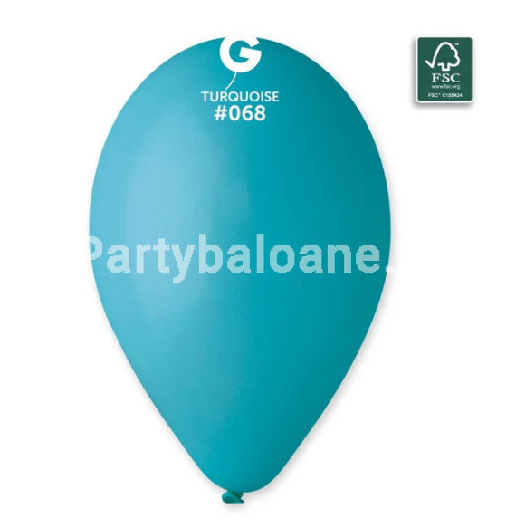 SET 100 BALOANE LATEX TURCUAZ COD 068 - 26 CM