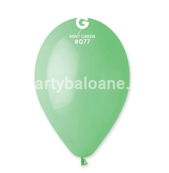 SET 100 BALOANE LATEX VERDE MENTA COD 077 - 26 CM