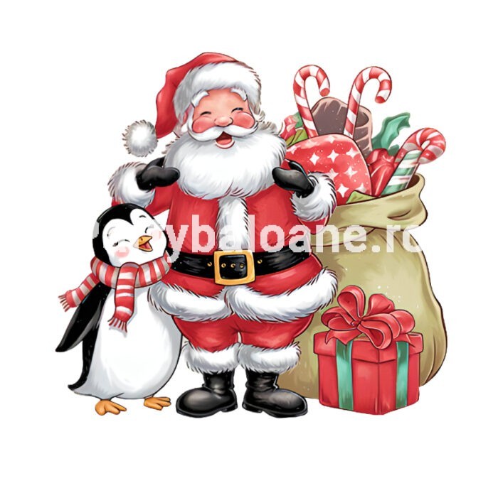 STICKER DECORATIV PENTRU PERETE – MOS CRACIUN – COD 493B